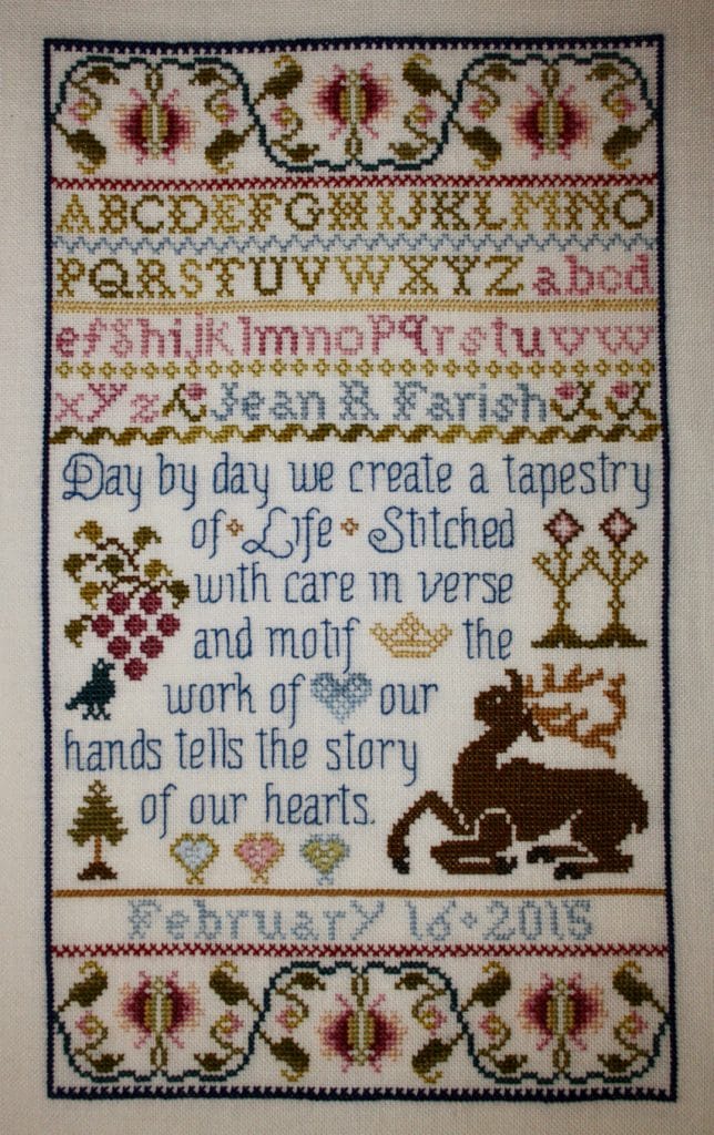 The Deer & The Grapes by Jean Farish Needleworks | 2019 Escape to Alaska Needlework Classes